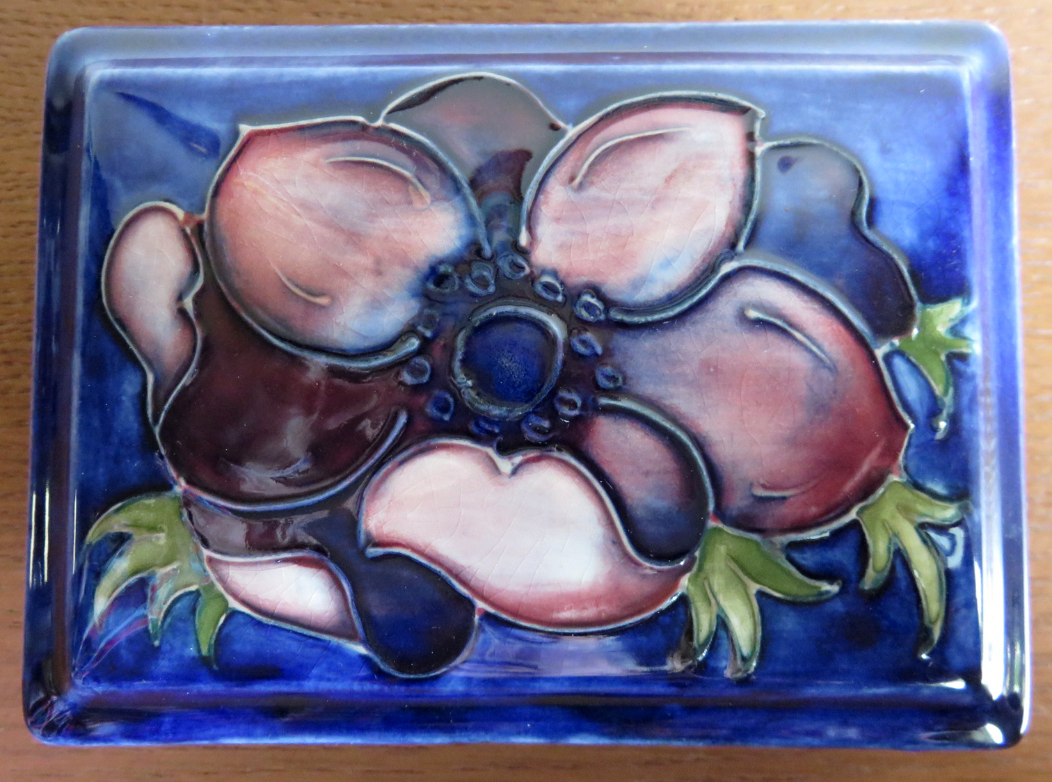 Moorcroft Anemone Cobalt Blue Bowl